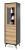 witryna-54-cm-divero-czarny-grafit-dab-evoke-bok-z-rzeczami.webp