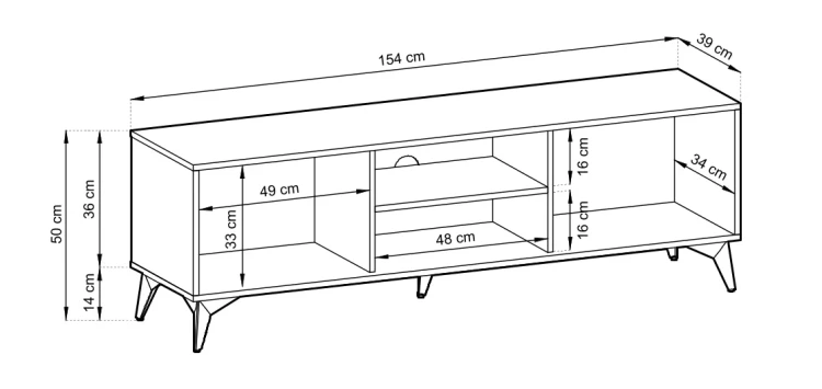 divero-szafka-rtv-154-cm-z-polkami.webp