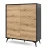 komoda-104-cm-divero-czarny-grafit-dab-evoke-bok .webp