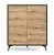 komoda-104-cm-divero-czarny-grafit-dab-evoke-front .webp