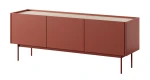 Szafka RTV Covel ceramiczna czerwona 144 cm na nóżkach