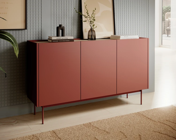 komoda-covel-ceramic-red-144-cm-aranzacja-salon.webp