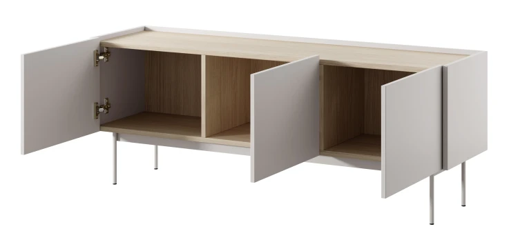 szafka-rtv-covel-kaszmir-144cm-dab-linea-bok-otwarta.webp